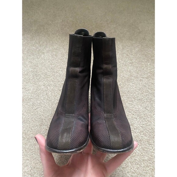 Donald J. Pilner Brown/Maroon Heeled Boots Size 6.5 Made in Spain - Picture 3 of 12
